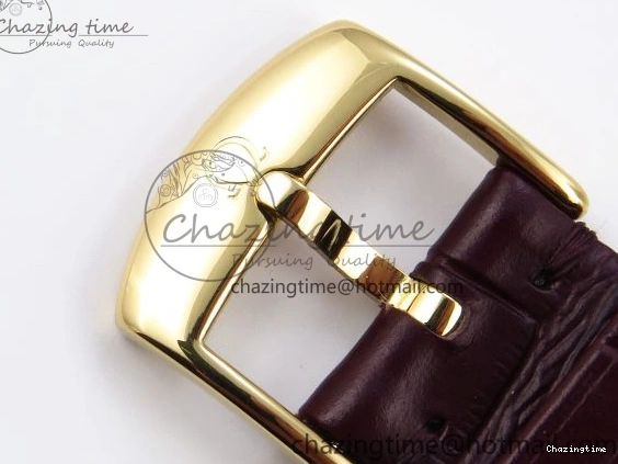 0201 De Ville Date YG MKF 1:1 Best Edition Brown Dial Roman Marker on Brown Leather Strap A OdorResistant 7751